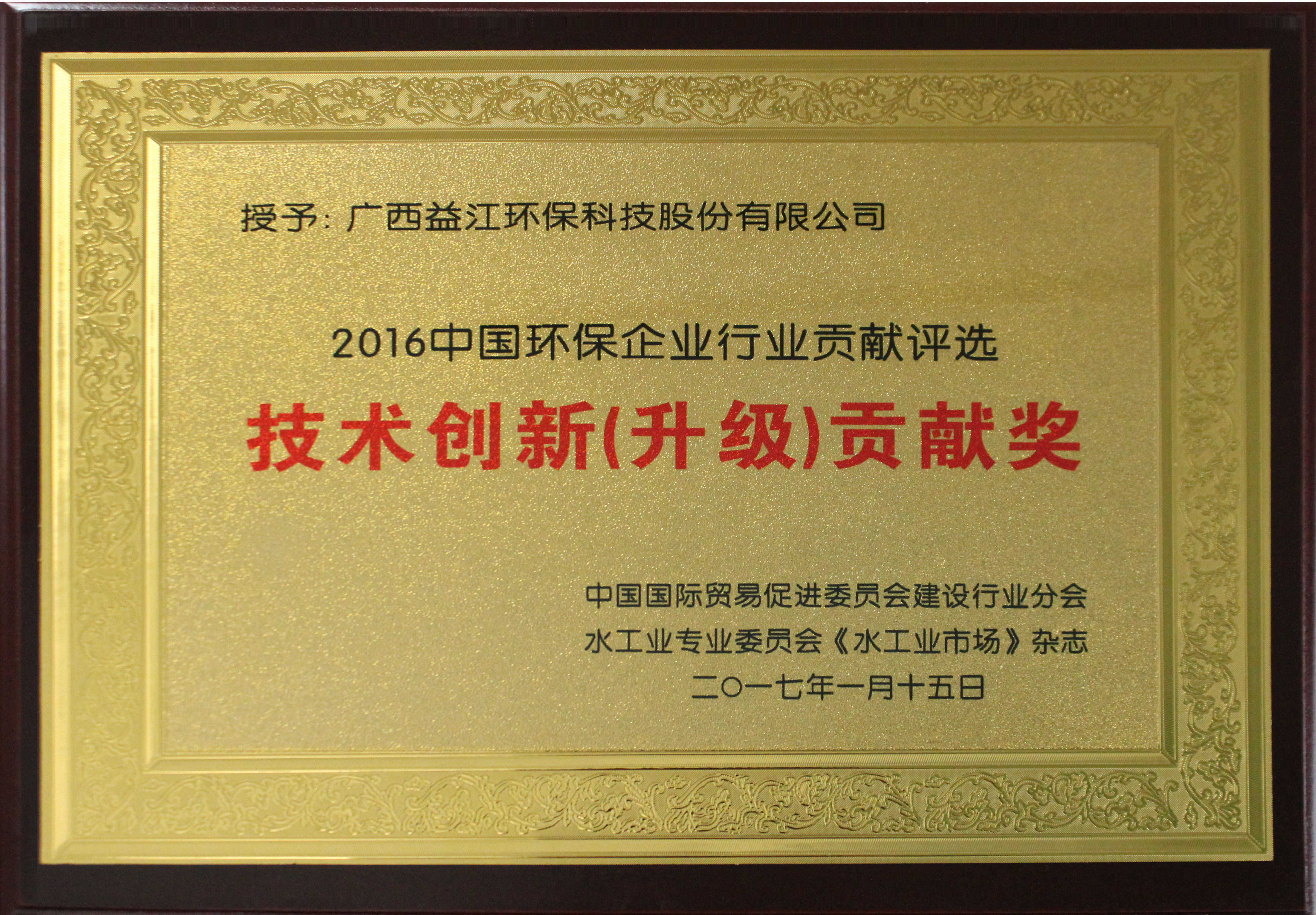 2016年技术创新（升级）贡献奖